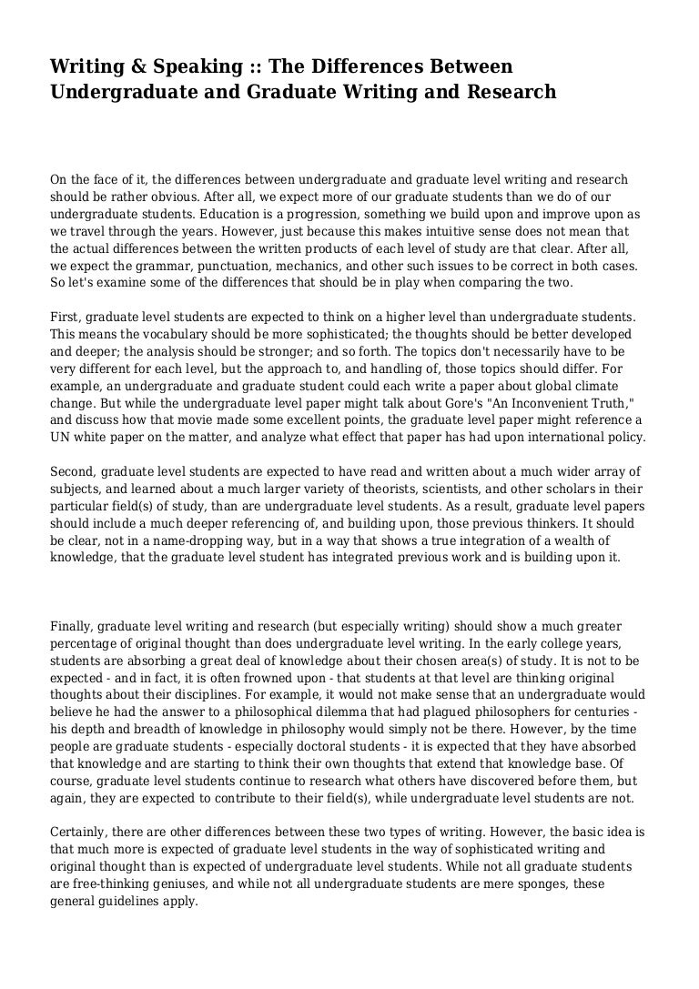 graduate level writing expectations best writing practices for graduate students
